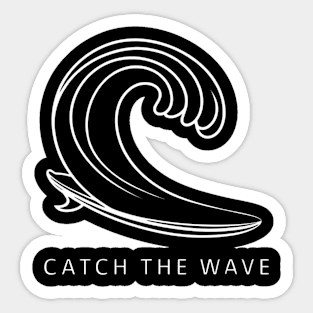 Catch the wave Surfing Sticker